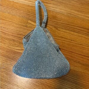 Elegant Blue Rhinestone Evening Bag